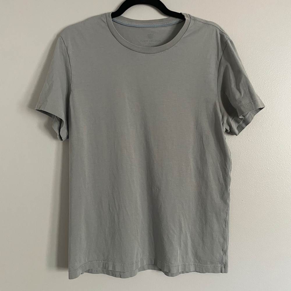 Mack Weldon T-Shirt Mens Large Gray Pima Cotton Crewneck Minimalist Basic